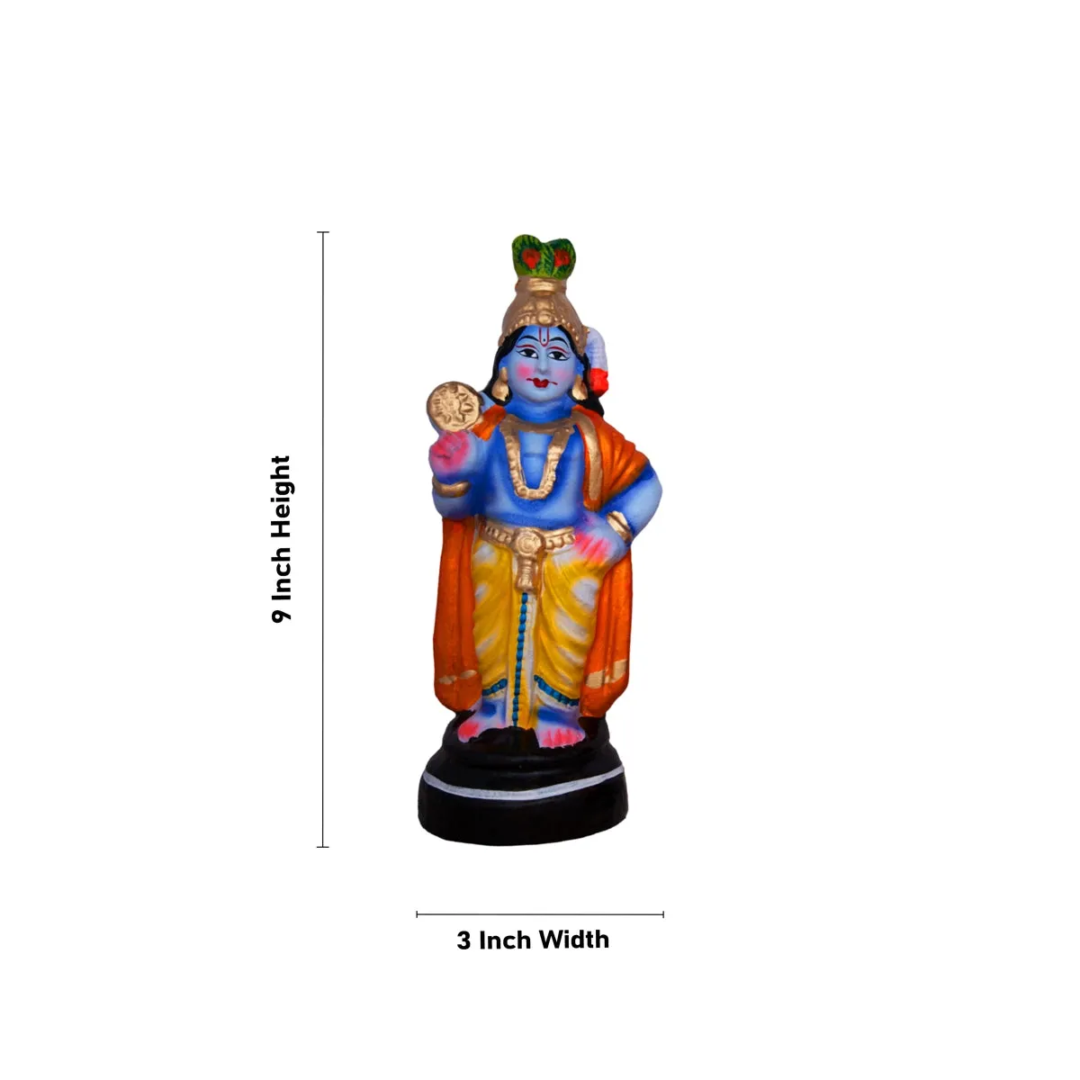 Dasavatharam Clay Golu Bommai Set - 9 x 3 Inches | Giri Golu Doll/ Navaratri Golu Bomma/Gombe/Bommai