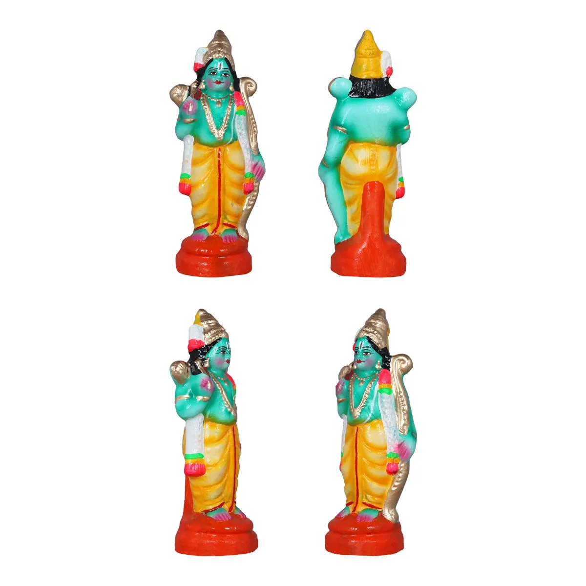 Dasavatharam Clay Golu Bommai Set - 9 x 3.5 Inches | Giri Golu Doll/ Navaratri Golu Bomma/Gombe/Bommai