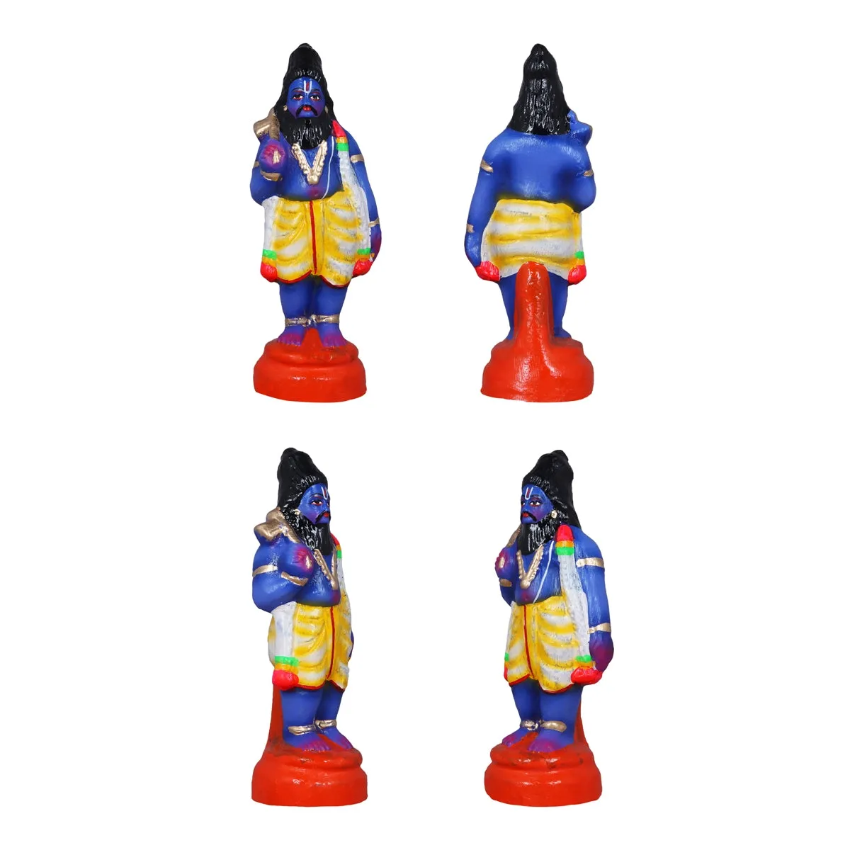 Dasavatharam Clay Golu Bommai Set - 9 x 3.5 Inches | Giri Golu Doll/ Navaratri Golu Bomma/Gombe/Bommai