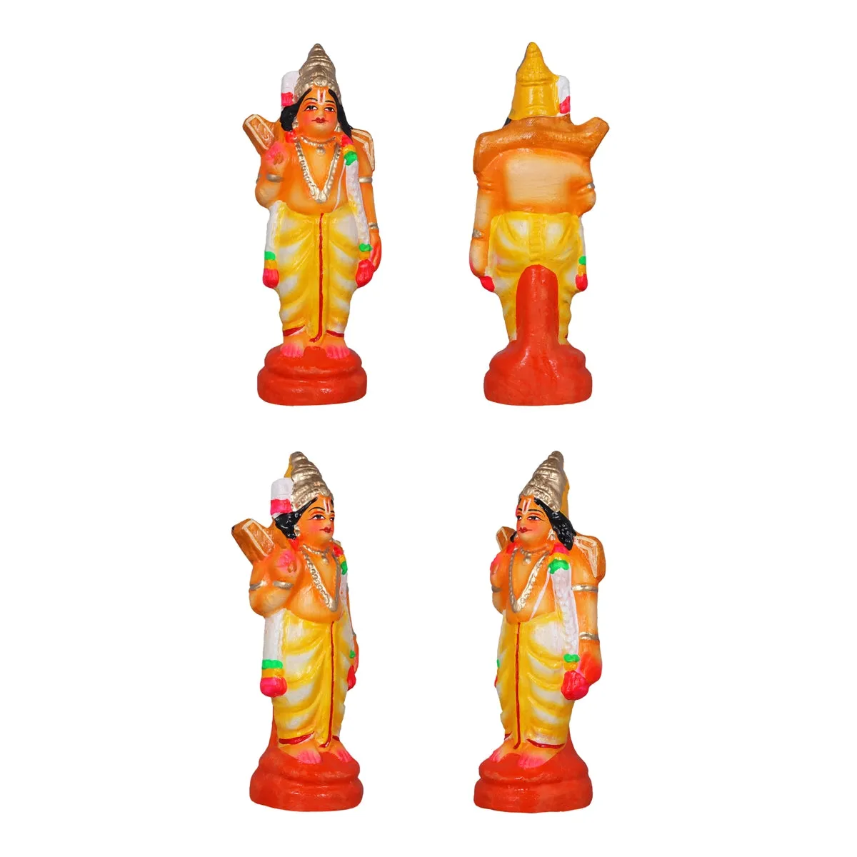Dasavatharam Clay Golu Bommai Set - 9 x 3.5 Inches | Giri Golu Doll/ Navaratri Golu Bomma/Gombe/Bommai