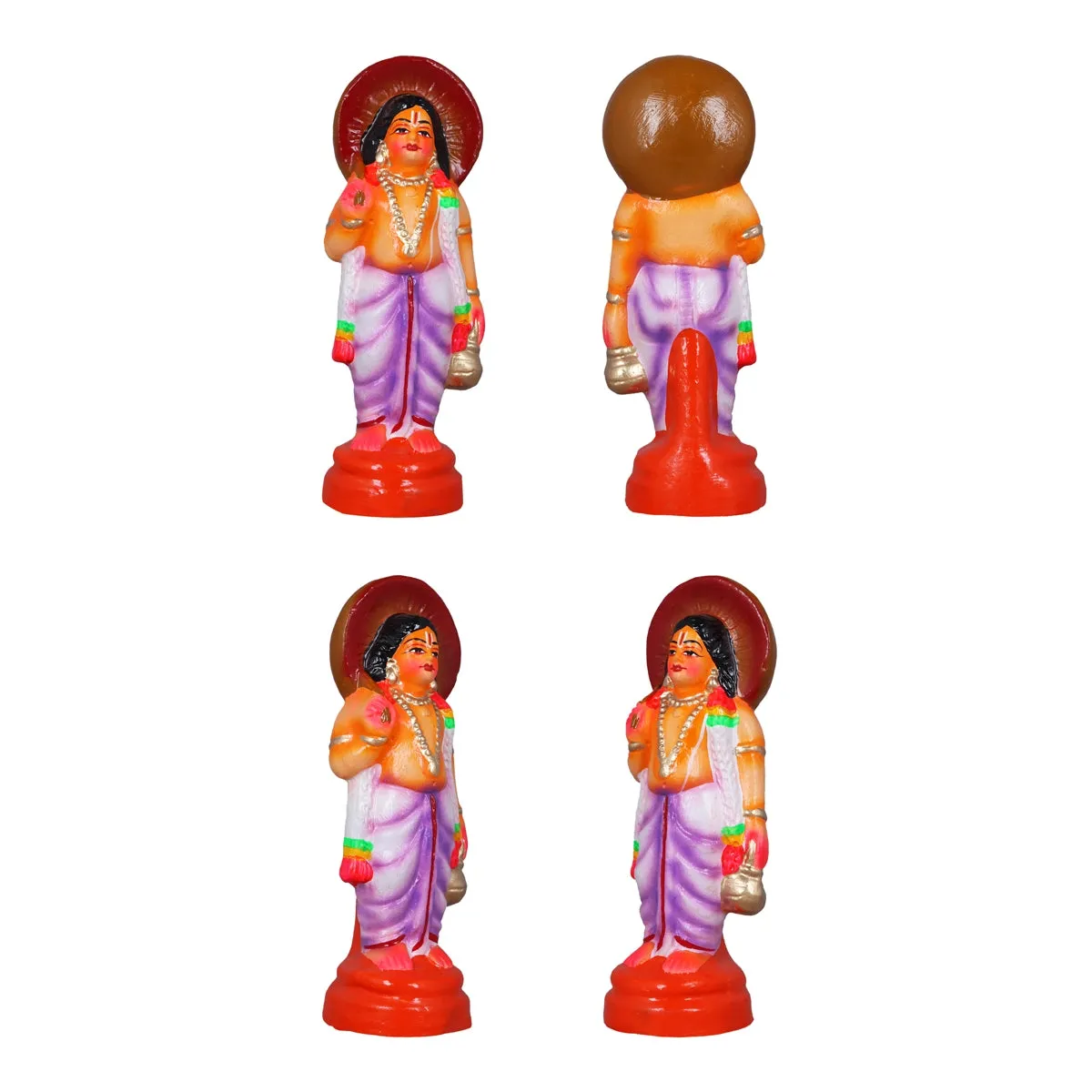 Dasavatharam Clay Golu Bommai Set - 9 x 3.5 Inches | Giri Golu Doll/ Navaratri Golu Bomma/Gombe/Bommai