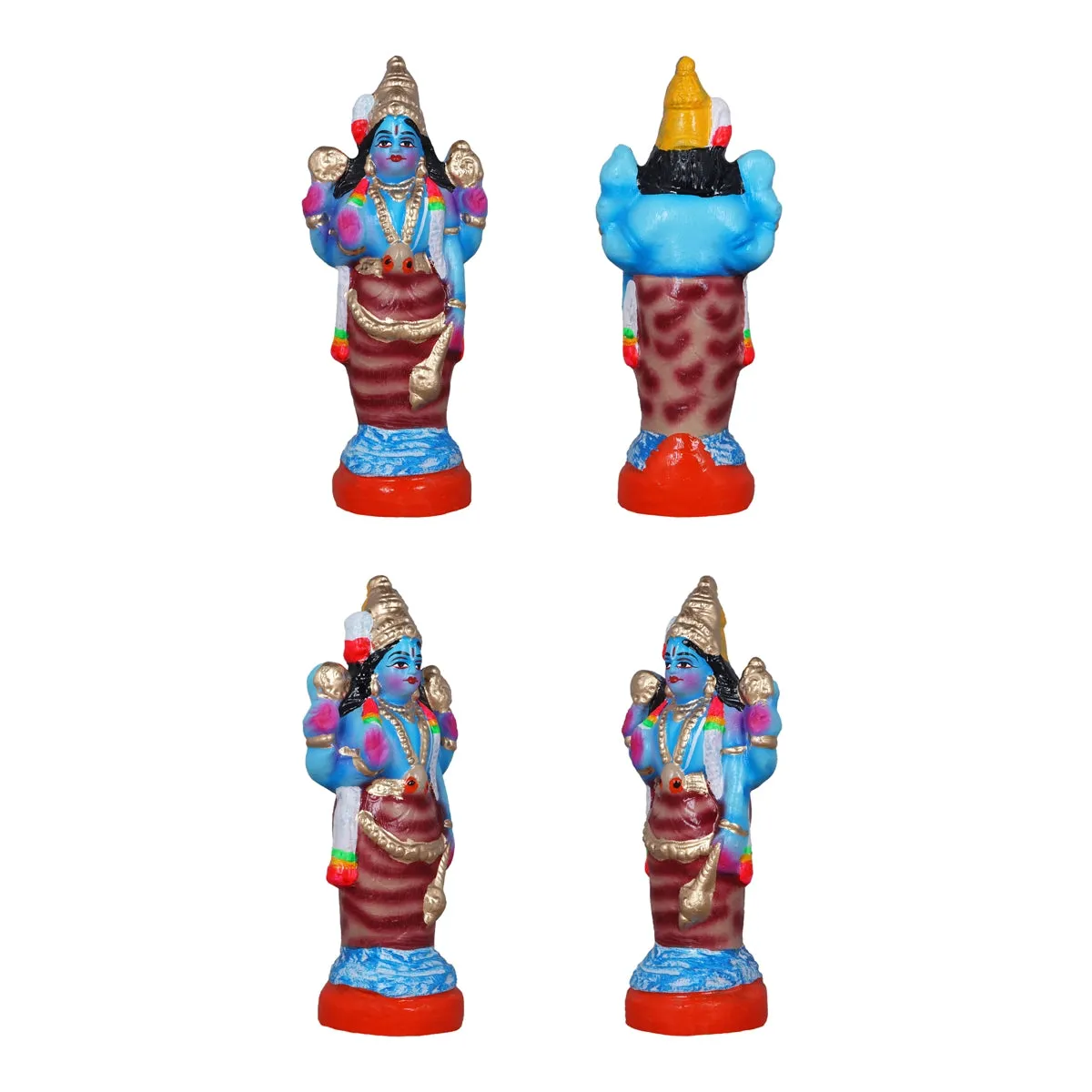 Dasavatharam Clay Golu Bommai Set - 9 x 3.5 Inches | Giri Golu Doll/ Navaratri Golu Bomma/Gombe/Bommai
