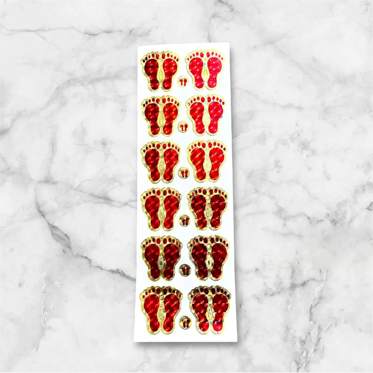 Designer Handcrafted Laxmi Ji -(A Hindu Symbol)- A Sticker for Door/Wall/Floor Decoration/Diwali Decoration Pack of 24