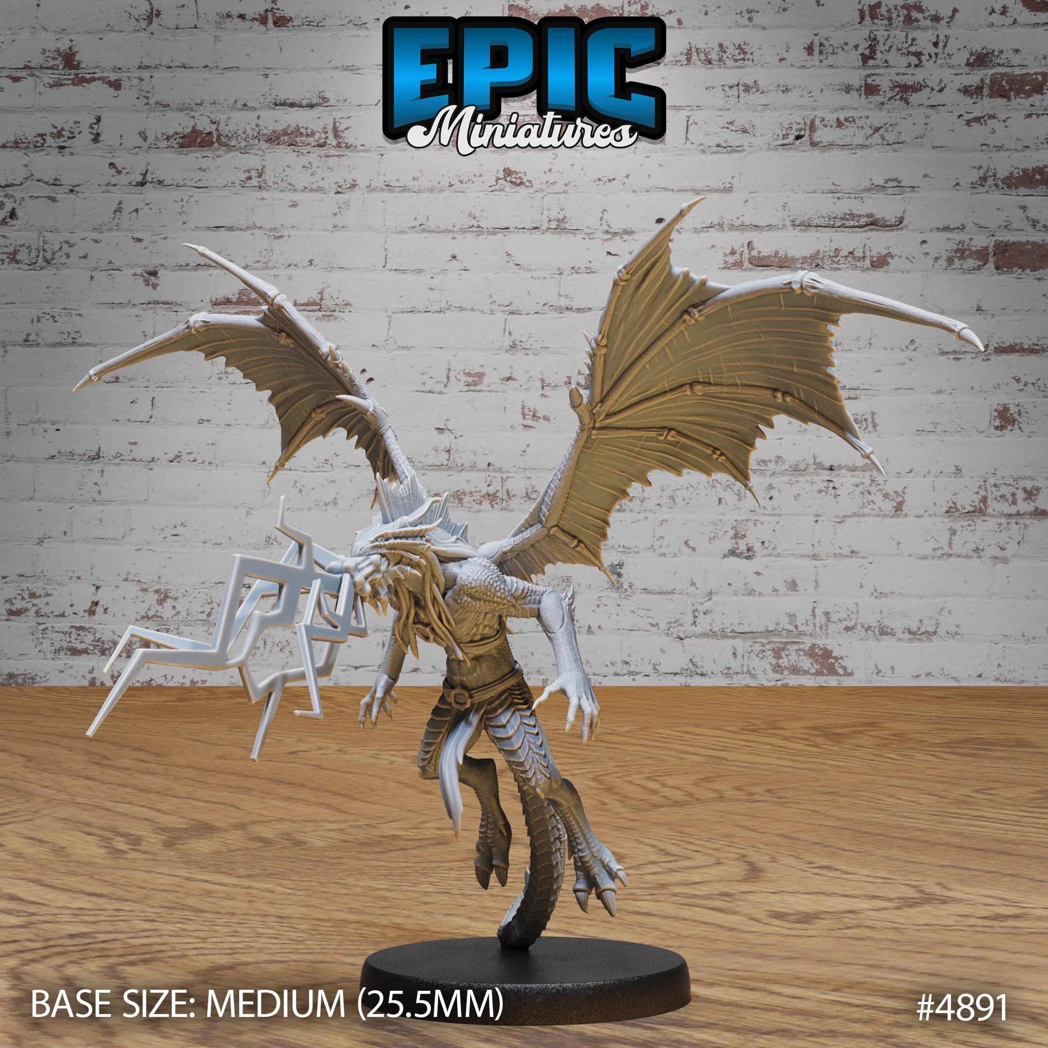 Draconic Demon Bronze #4890-#4892 by Epic Miniatures | D&D Tabletop Miniatures