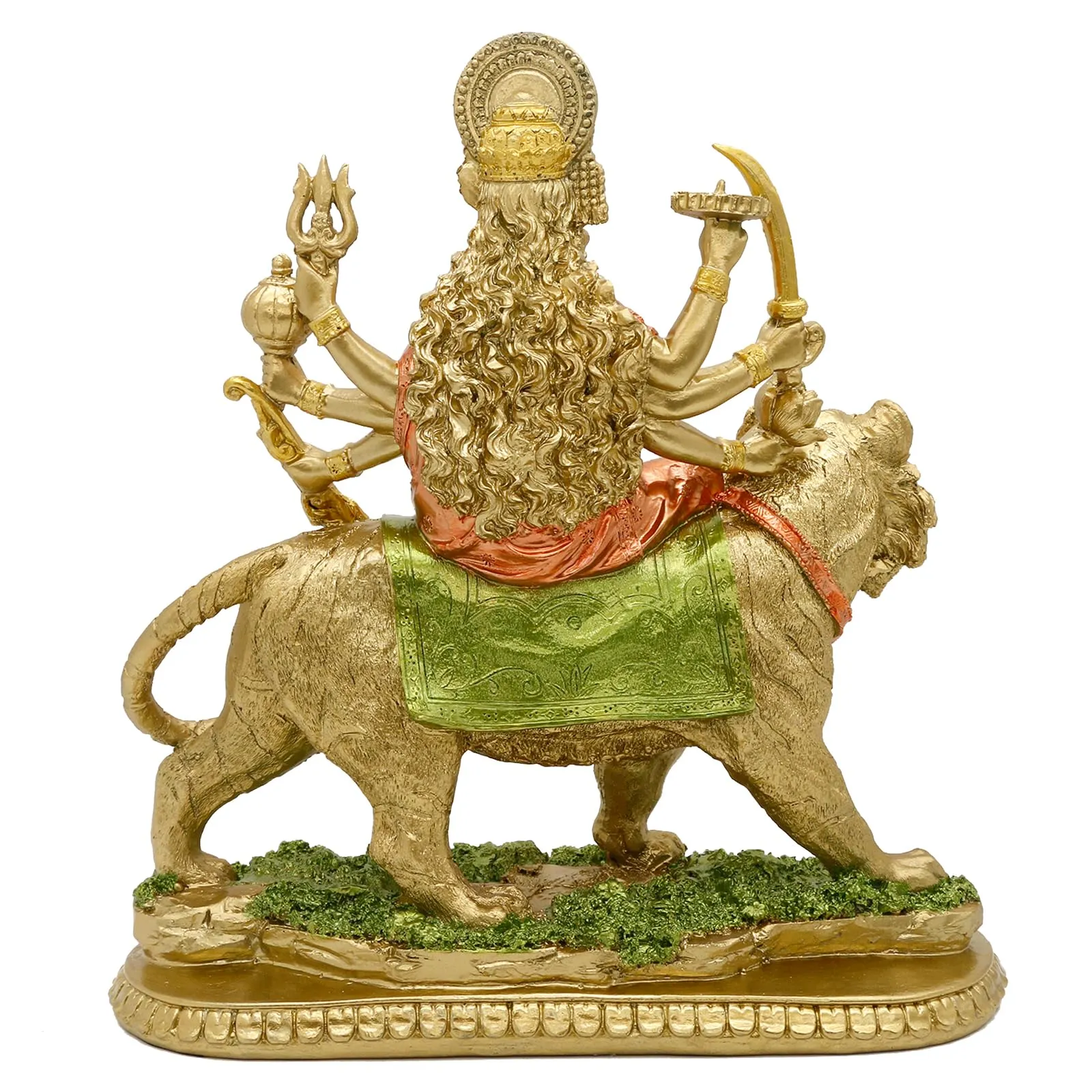 Hindu Goddess Lord Durga Statue - India God Murti Idol Home Temple Puja Sculpture - Indian Diwali Day Mandir Pooja Decoration