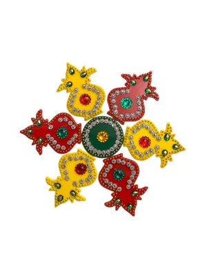 Kalash Designer Handcrafted Decorative Kundan Rangoli/Return Gift diiwali/Wedding Gift/Makarsankranti Handcrafted Decorative Diwali/Navratri Rangoli Set/Christmas Gift