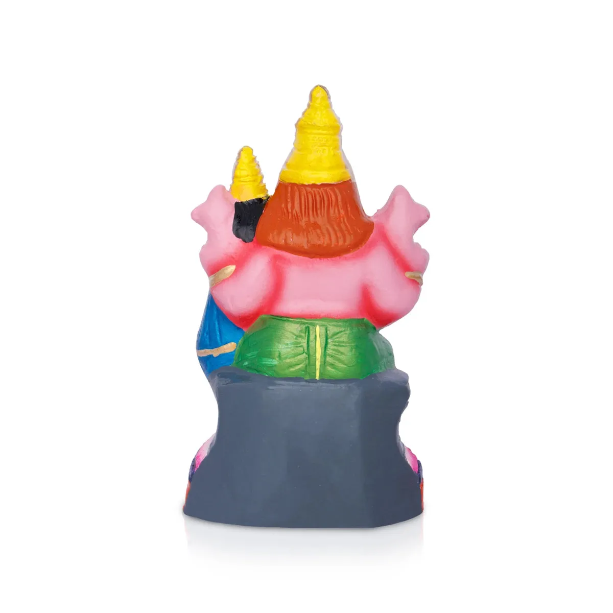 Lakshmi Narasimha Idol Clay Golu Bommai - 9.5 x 5 Inches | Giri Golu Doll/ Navaratri Golu Bomma/ Gombe/ Bommai