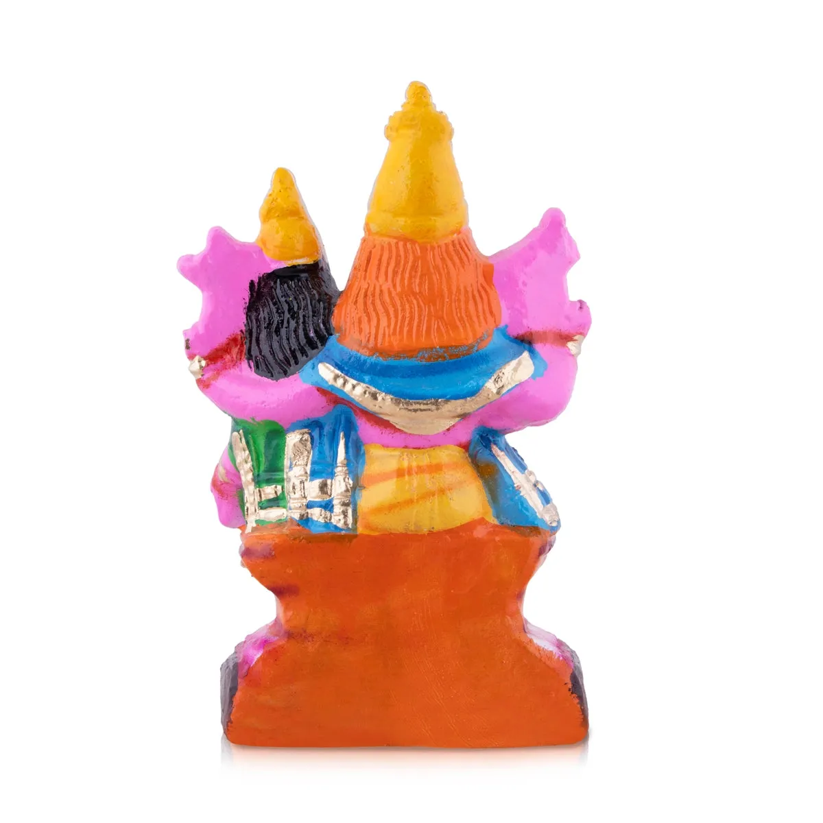 Lakshmi Narasimhar Clay Golu Bommai - 8 x 5 Inches | Giri Golu Doll/ Navaratri Golu Bomma/Gombe/Bommai
