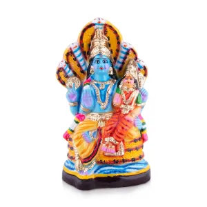 Lakshmi Narasimhar Paper Mache Golu Bommai - 13 x 7 Inches | Giri Golu Doll/ Navaratri Golu Bomma/Gombe/Bommai
