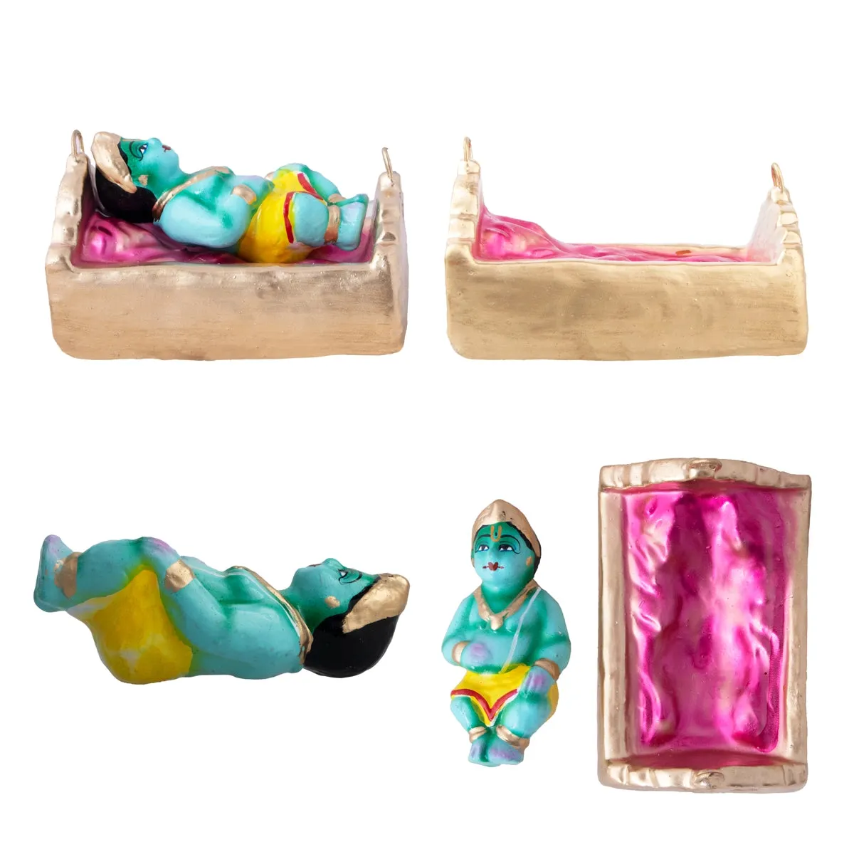 Rama Jananam Clay Golu Bommai Set - 7 x 8.5 Inches | Giri Golu Doll/Navaratri Golu Bomma/Gombe/Bommai