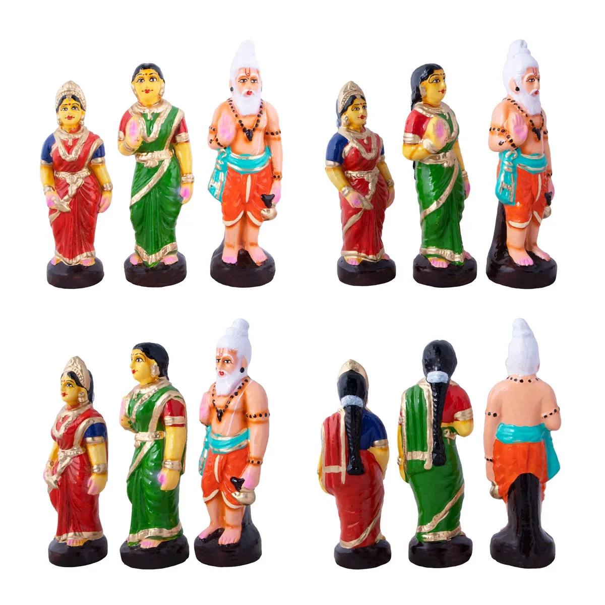 Rama Jananam Clay Golu Bommai Set - 7 x 8.5 Inches | Giri Golu Doll/Navaratri Golu Bomma/Gombe/Bommai