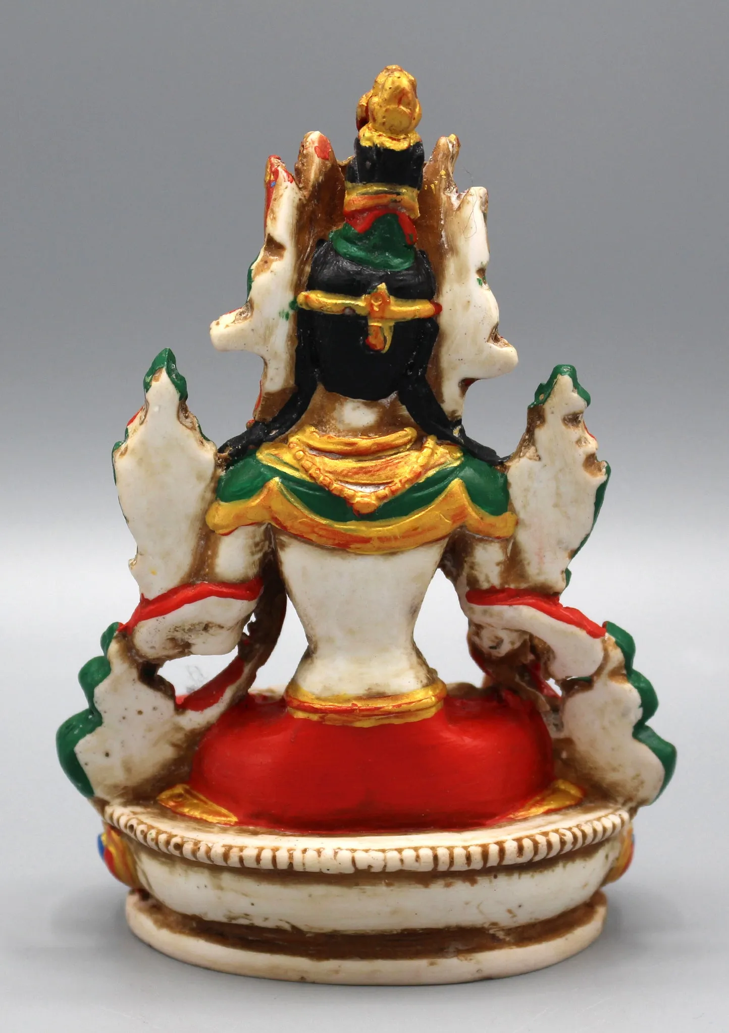 White Tara Statue 5.8" Handpainted Resin Nepal